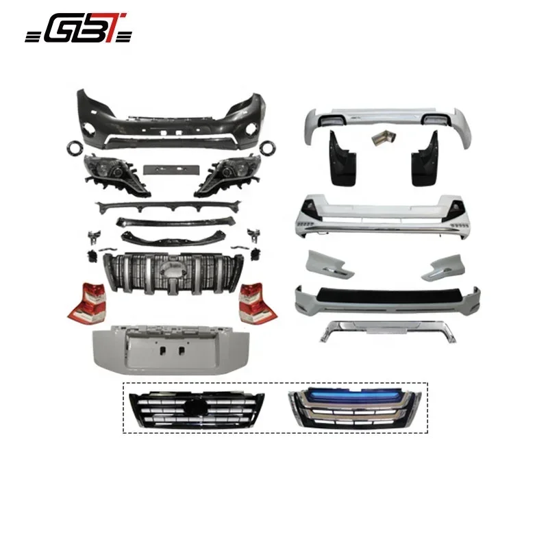 GBT Conversion Kit Prado 2016 Front Bumper headlight grille Upgrade Accessories For 2010-2015 Auto Parts Prado FJ150 Model