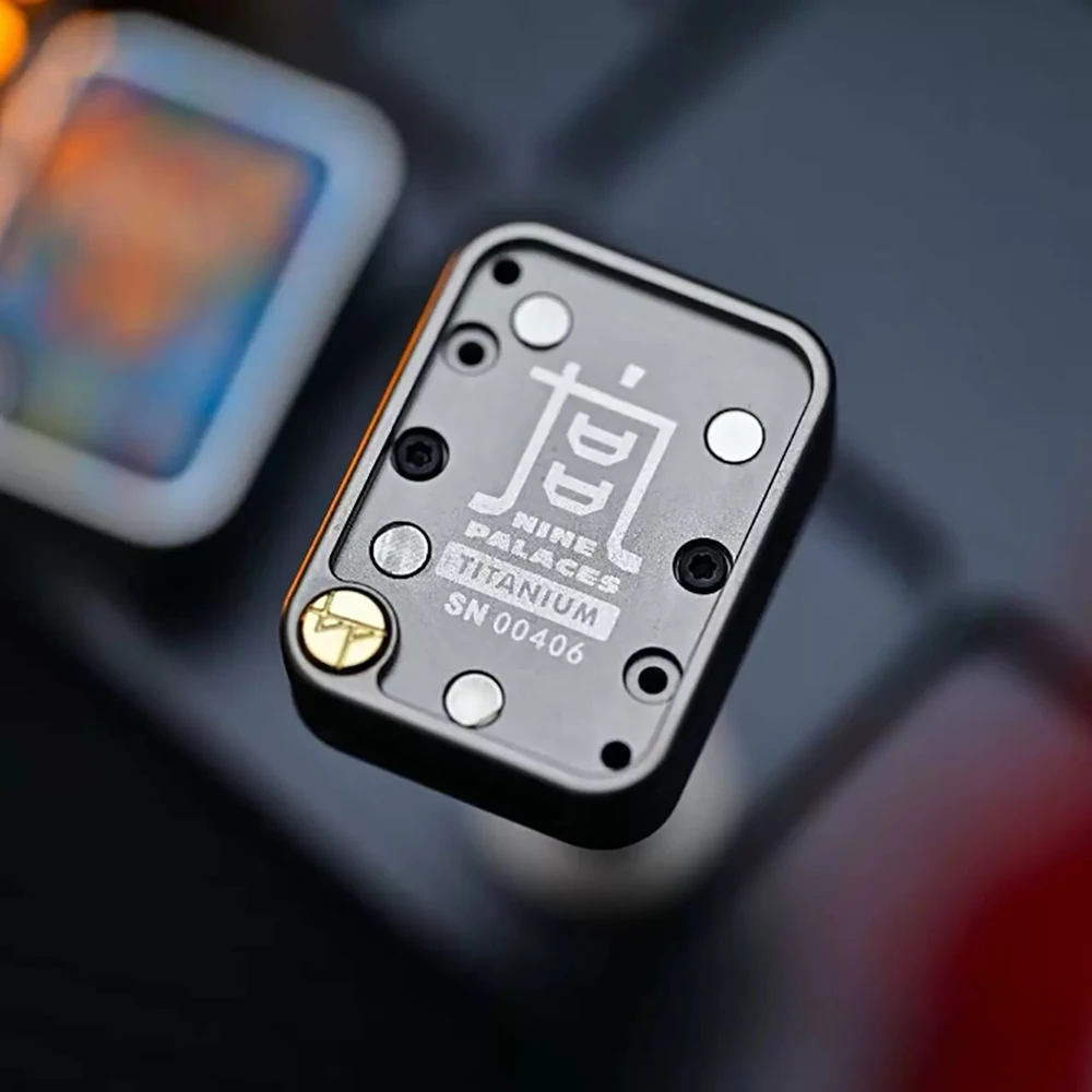 

BPMODS EDC JIUGONG Titanium Fidget Slider Mechanical Push Slider Stress Relief Toy Office Desk Accessories