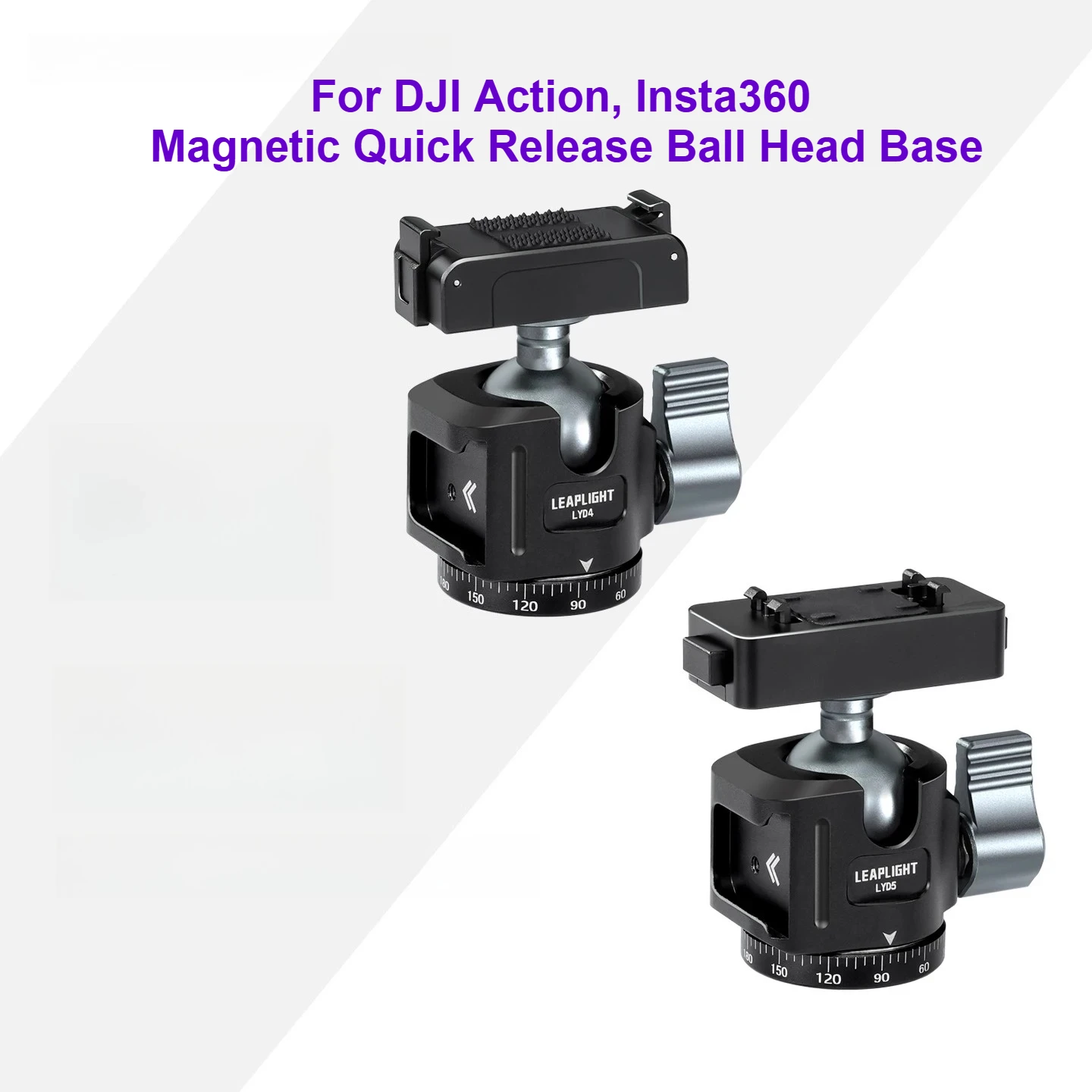 

Для DJI Action, магнитная быстросъемная шаровая головка Insta360 для крепления на штатив, с 360° ° Вращение горизонтально/вертикальное