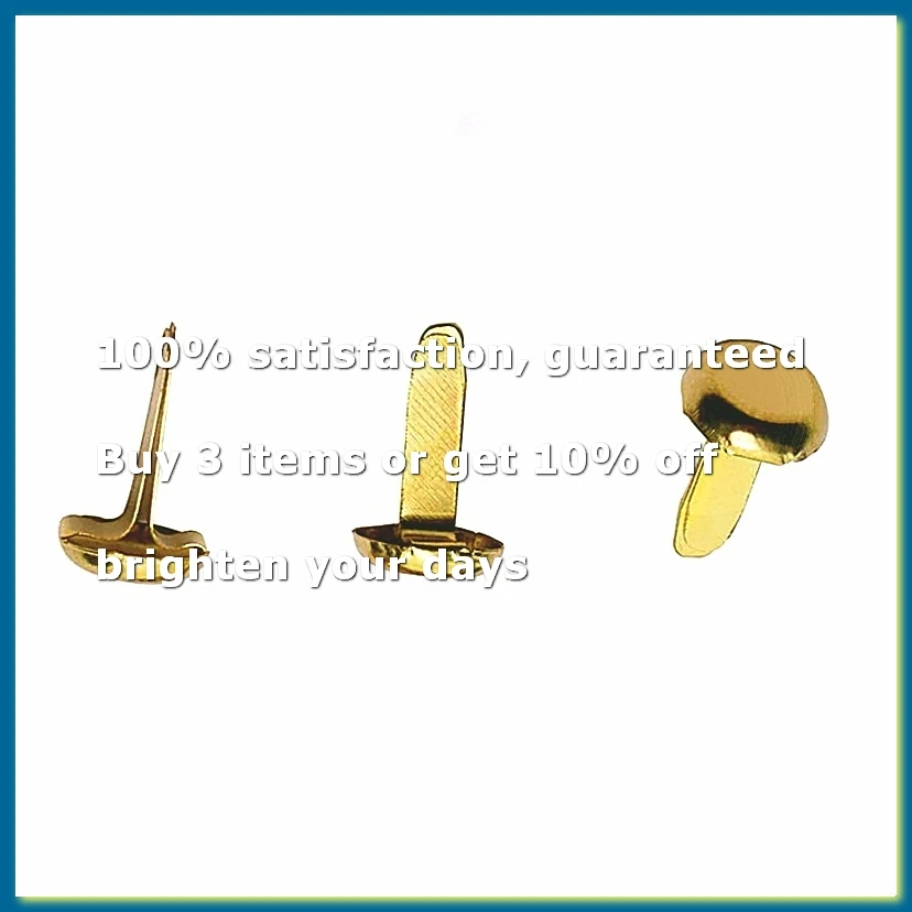 1/2 Inch Brass Paper Fasteners, Mini Paper Fasteners for Handicraft Projects, Decorative , 8 x 14 mm (Gold)