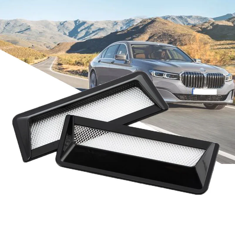 

2Pcs Universal Car Side Body Air Intake Vent Grille ABS Plastic Air Flow Decoration Cover Side Fender Trim Sticker Car-Styling