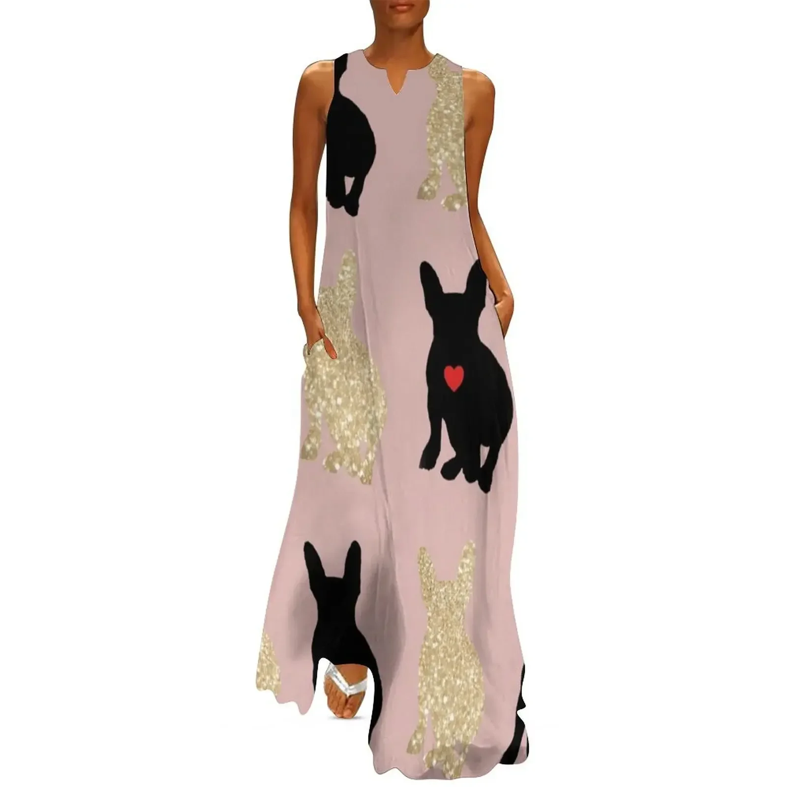 

Dazzling French Bulldogs Long Dress Party dresses for women Bridesmaid dress woman dress for women 2025