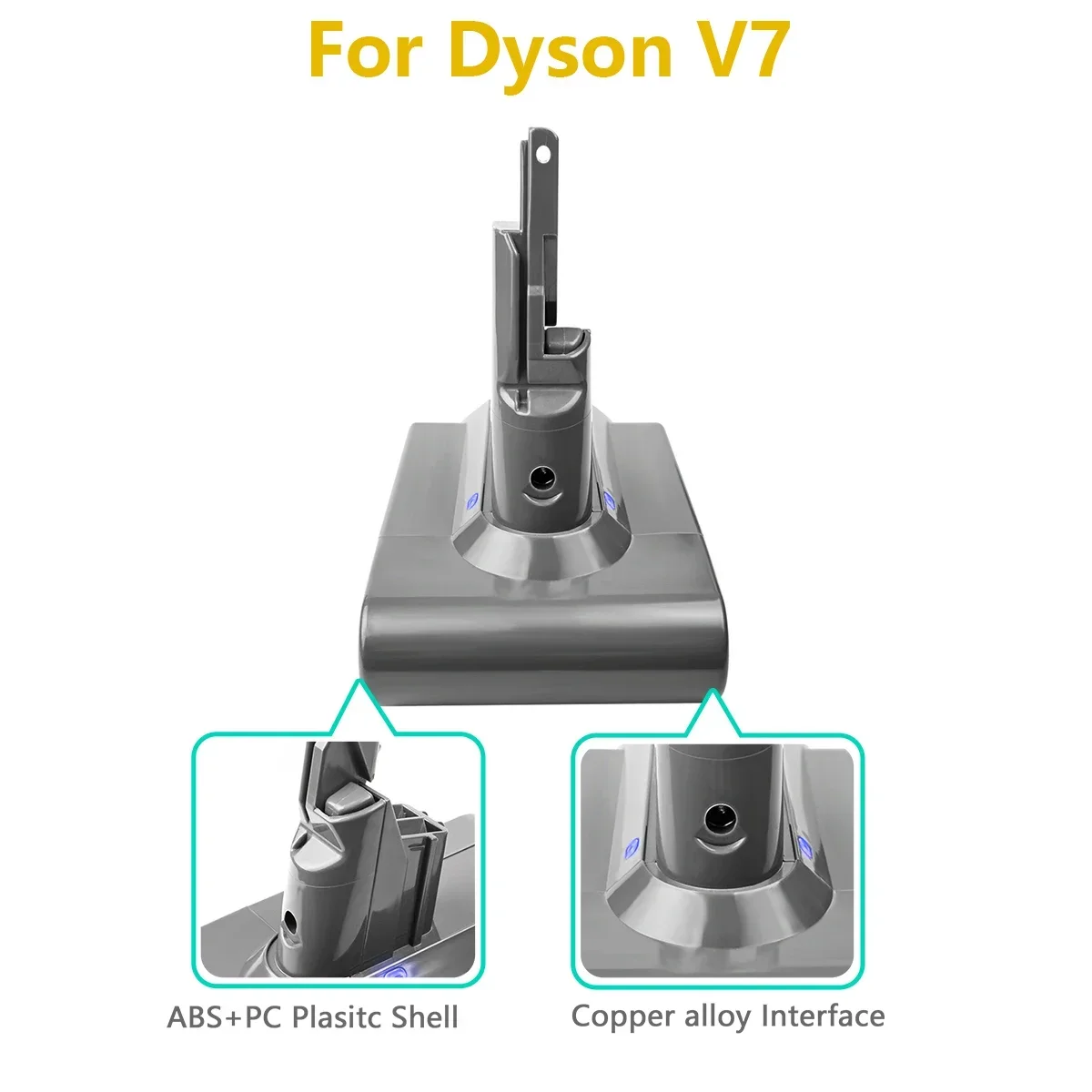 2024 For Dyson V7 Battery 21.6V 28000mAh Li-lon Rechargeable 18650Battery Dyson V7 Battery Animal Pro Vacuum Cleaner Replacement