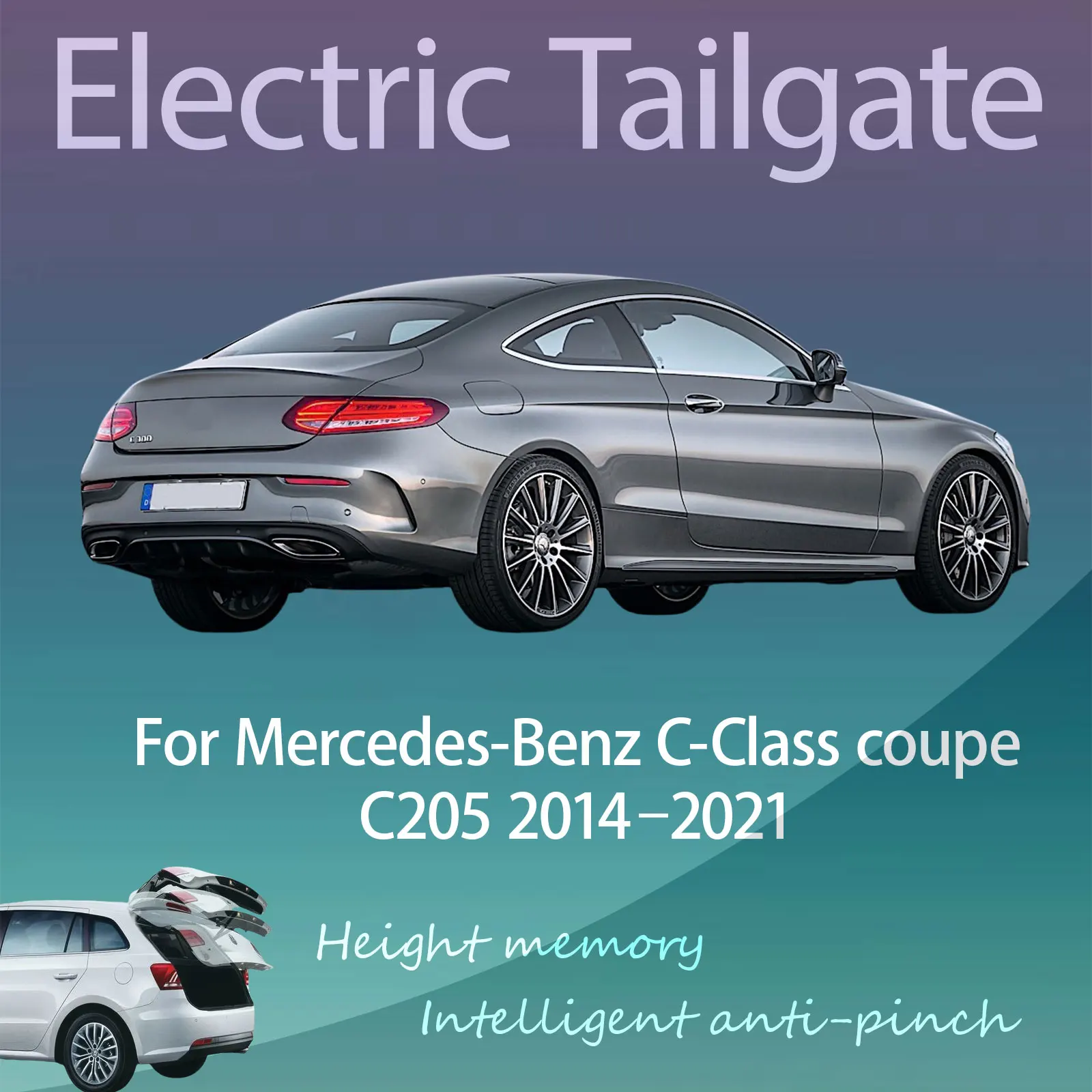 For Mercedes-Benz C-Class coupe C205 2014–2021 lifting Anti-pinch Refitting of Electric Tailgate with Sensor Trunk