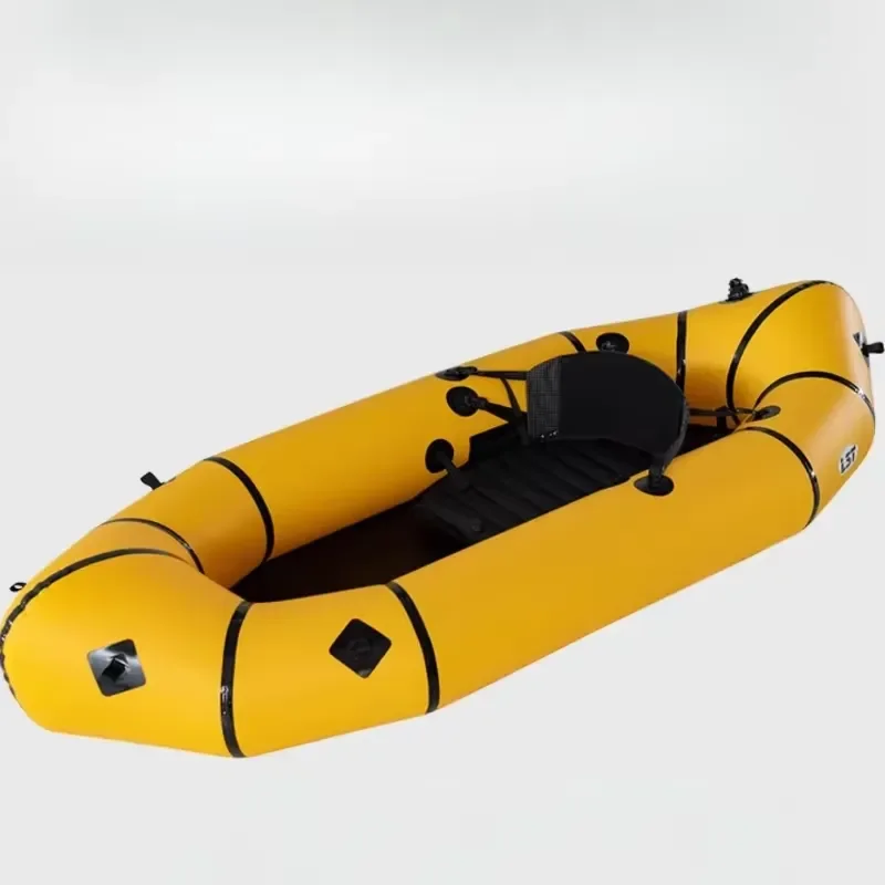 Outdoor Ultra Lightweight TPU Inflatable Packraft for Calm Water Rafting Paddling & Fishing in Rivers