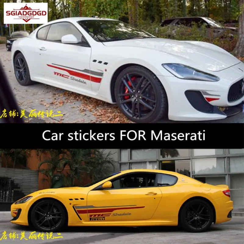 New car stickers FOR Maserati GT mc PCauto door decoration custom sports letter decals foil accessories