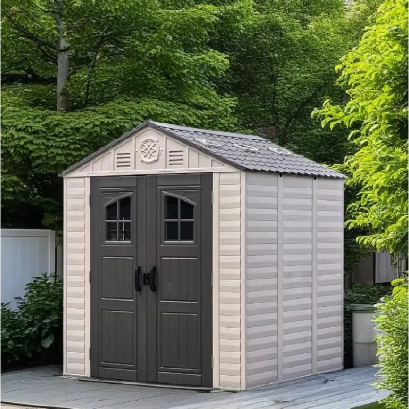Essential for Organizing Clutter Outdoor Safe House HDPE Plastic Garden Storage Shed Waterproof Windproof Features Foundation