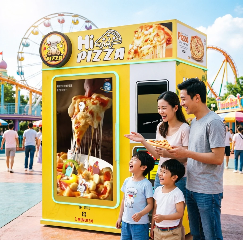 Automatic Pizza Dispenser Multi Payment System Auto Fault Alarm For Hotel Resort Shopping Mall Commercial Entertainment Places