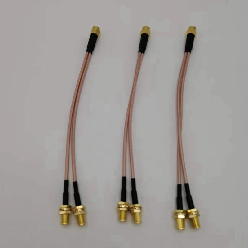 3-Pack Radio Frequency Coaxial Connection Cable SMA Splitter Cable SMA Male To Dual SMA Female Coaxial Cable