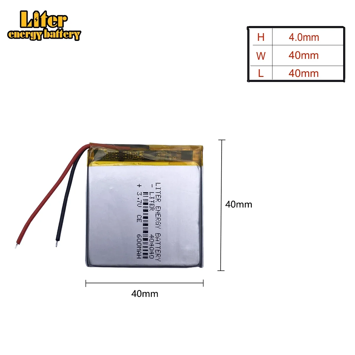 2pcs [SD] 3.7V,600mAH,[404040] Polymer lithium ion / Li-ion battery for TOY,POWER BANK,GPS,mp3,mp4,cell phone,speaker