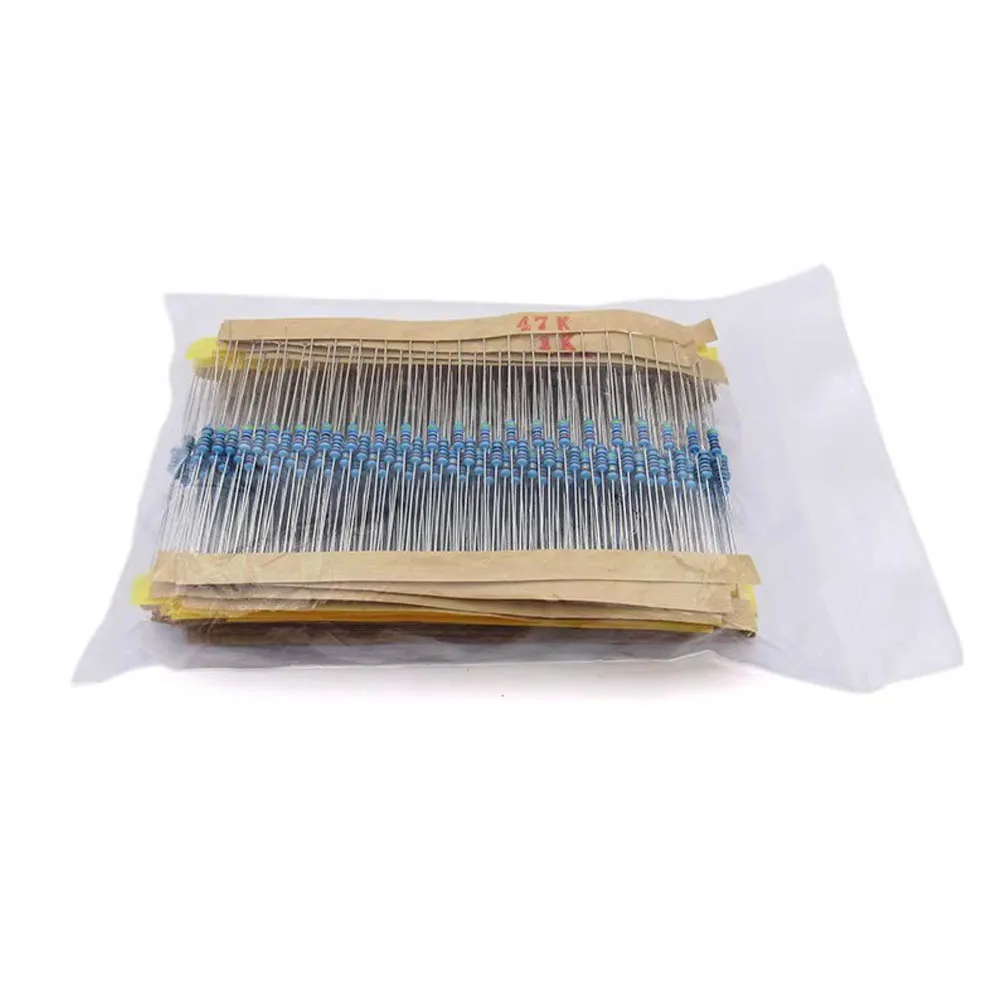 3120 sztuk 156Values jednostka elektryczna 1/4W Power metalu rezystor z folii zestaw 1R-10M 1% tolerancji zestaw 1ohm-10Mohm próbki pakiet — zdjęcie 5