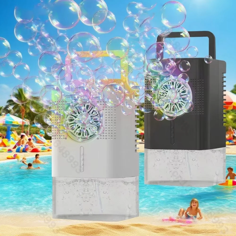 

Автоматический пистолет для пузырей, машина для нагнетания пузырей, автоматический вентилятор со световыми игрушками для детей, пляжная вечеринка на открытом воздухе, игры для пузырей, подарки