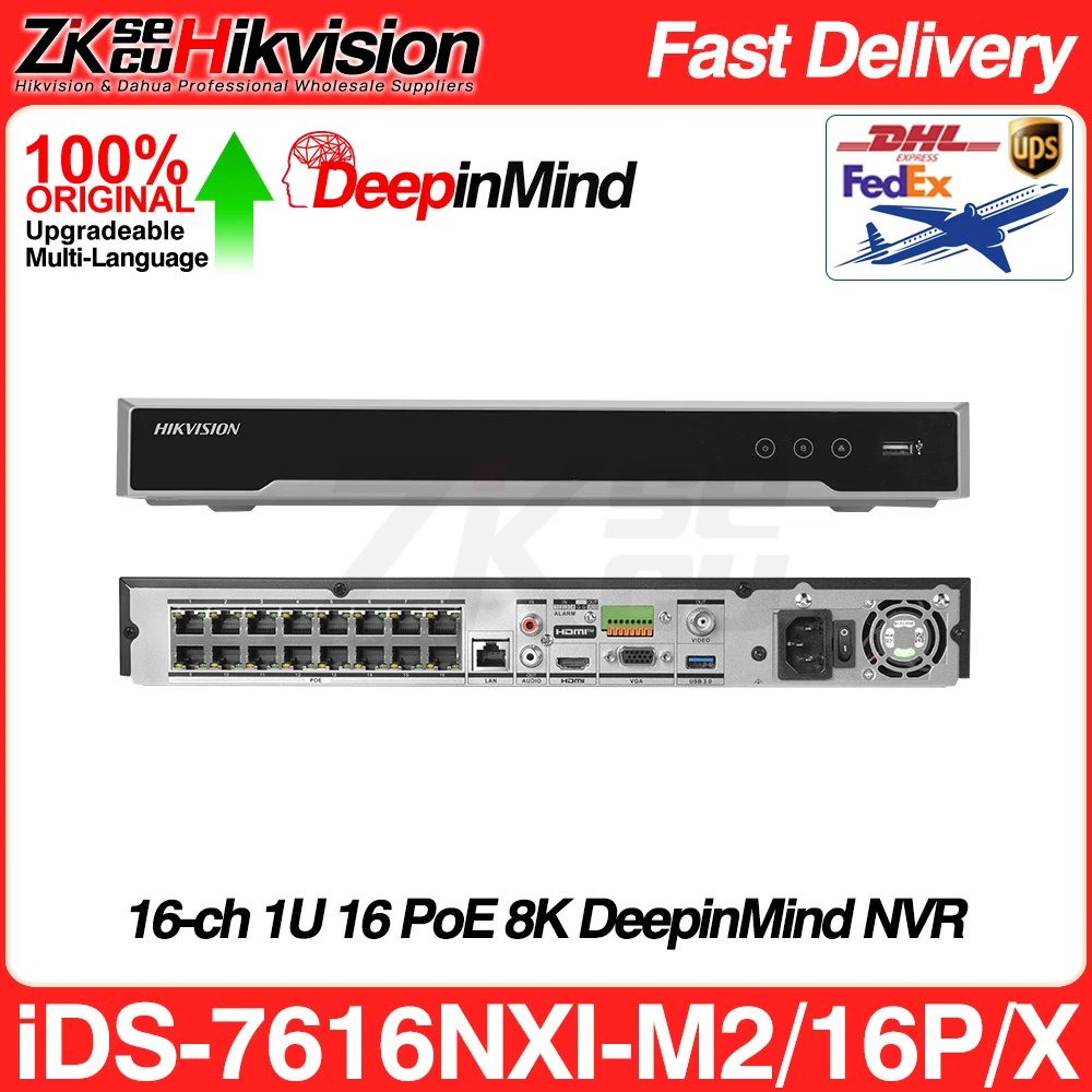 

Hikvision Network Video Recorder iDS-7616NXI-M2/16P/X 8K 1U 16CH 16POE DeepinMind 4SATA NVR AI By Camera/NVR MD2.0 Surveillance