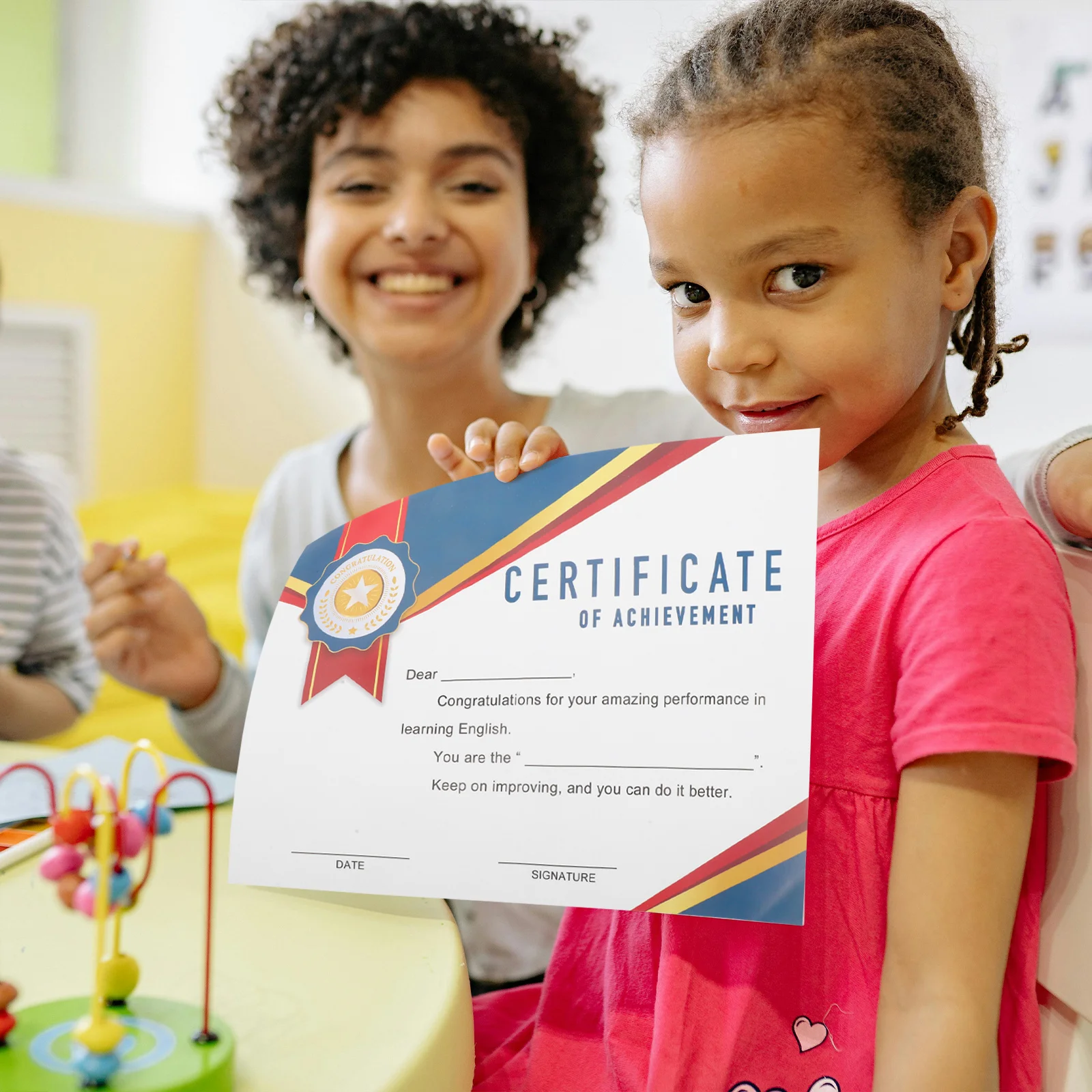 10 Sheets Award Certificates Students Colorful Thickened Paper School Performance Recognition Completion Certificates