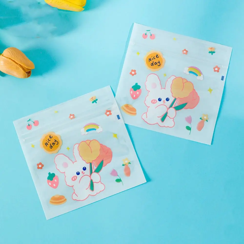 50Pcs Plastic Candy Snack Storage Bags Cute Small Self Sealing Bags Sealed Cartoon Jewelry Gift Packaging Bags Biscuits