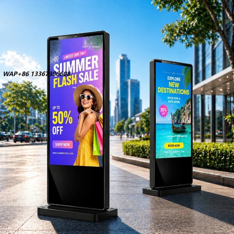 Ultra Bright 4000nits Outdoor Digital Signage Waterproof IP65 Advertising Player Drive Thru Restaurant Menu Board Display Totem
