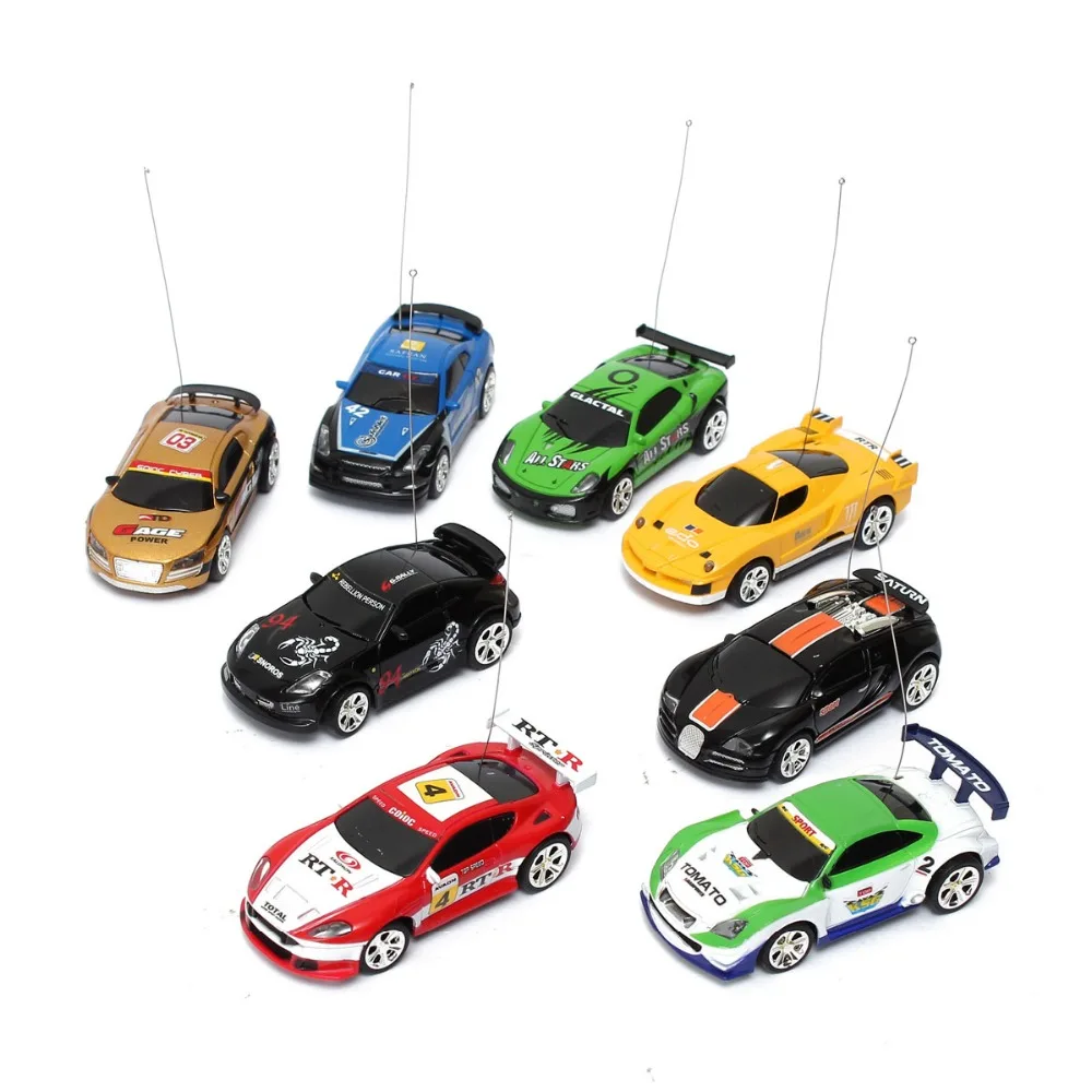 Mini RC Racer Cola Can Car Indoor Radio Remote Control Vehicle 27/40Mhz Micro Class Play Game Toy Small Gift to Young Boy