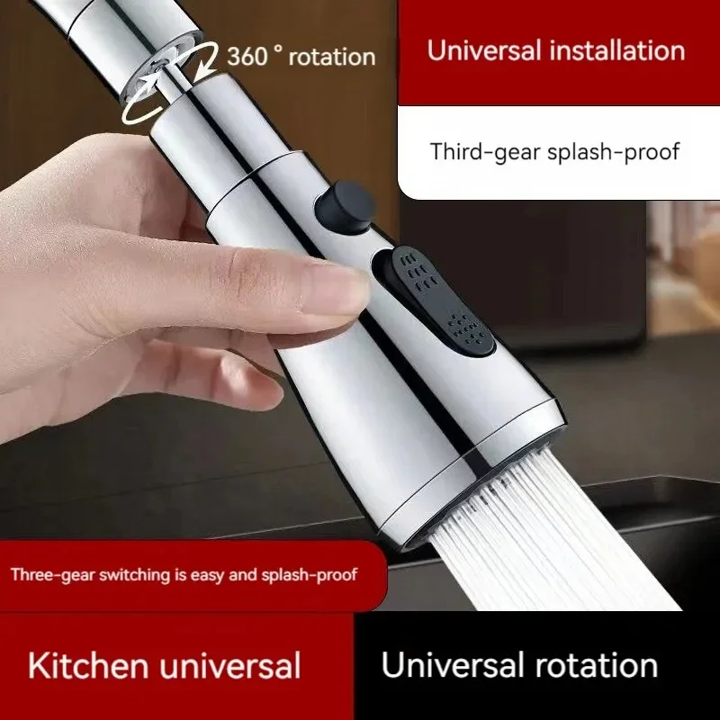 Universal Kitchen Faucet Extender 360° Swivel Aerator Plastic Splash Guard Strainer Sink Aerator Spout