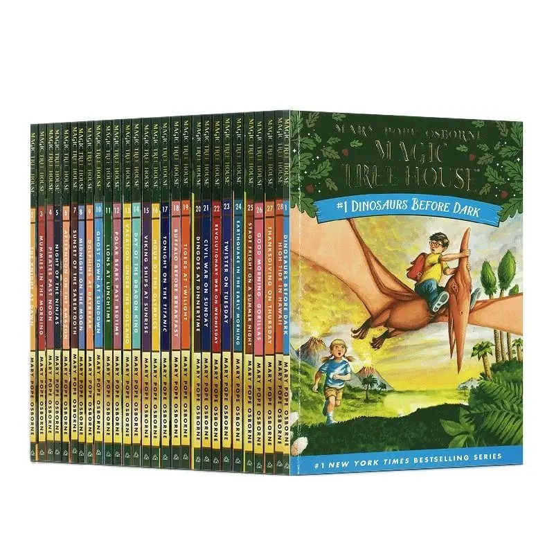 28 Books/Set 1-28  Magic Tree House English Reading Books Children's English Chapter Bridge Book story book for primary