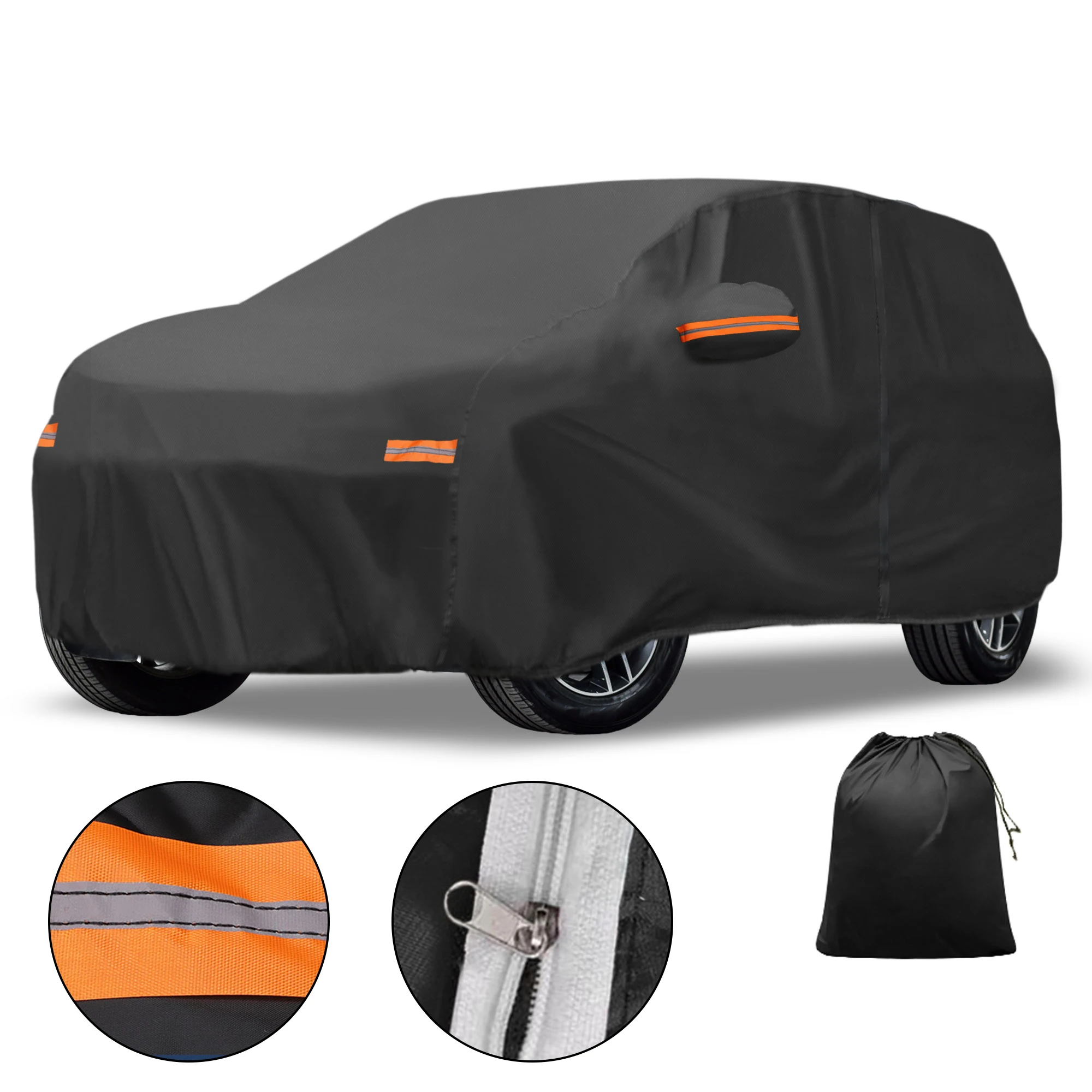 

Автомобильный чехол Motoforti, уличный водонепроницаемый защитный чехол от солнца и дождя с молнией левой боковой двери 210D-PU для паспорта Honda