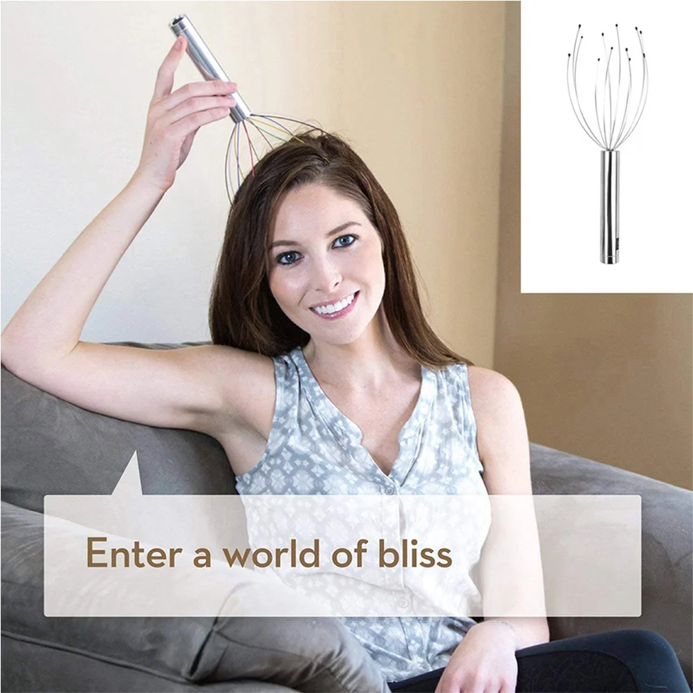 

1 шт., инструмент для массажа кожи головы для облегчения зудящей кожи головы, глубокая очистка, уход за длинными волосами, ручное устройство для массажа головы для женщин и мужчин