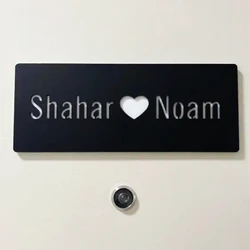 Acrylic Door Plates with Magnet or Sticker Customized House Number Letter Family Name for Apartment Villa Home Hotel Mailbox Bar