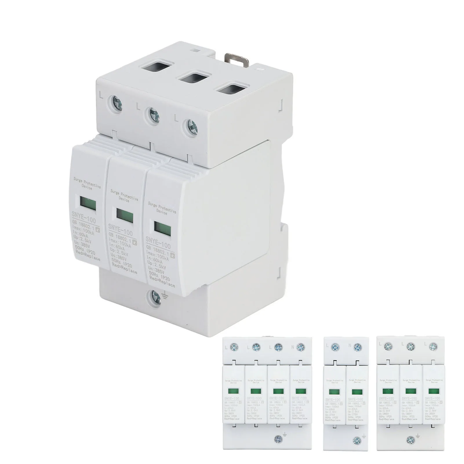 Surge Protective Device 100KA Voltage Protection Arrester Protector for Distribution Box Voltage Surge Arrester