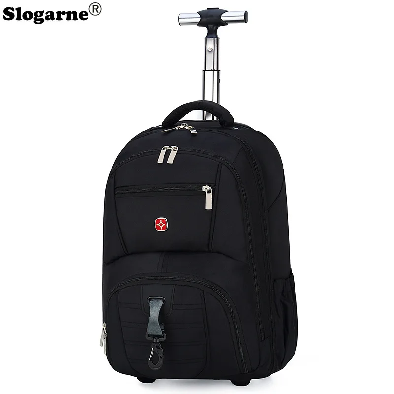 Multifunctional Trolley Backpack Men Business Trip Bags Large Capacity Waterproof Suitcase Laptop Travel Bag 2 Wheels Schoolbag