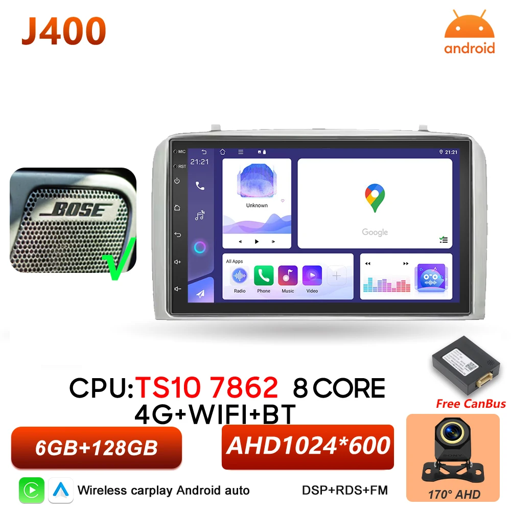 Android 16 Auto autoradio voor Alfa Romeo 147 GT 937 2000-2010 Carplay Multimedia Videospeler Stereo DSP GPS Navigatie BT Wifi