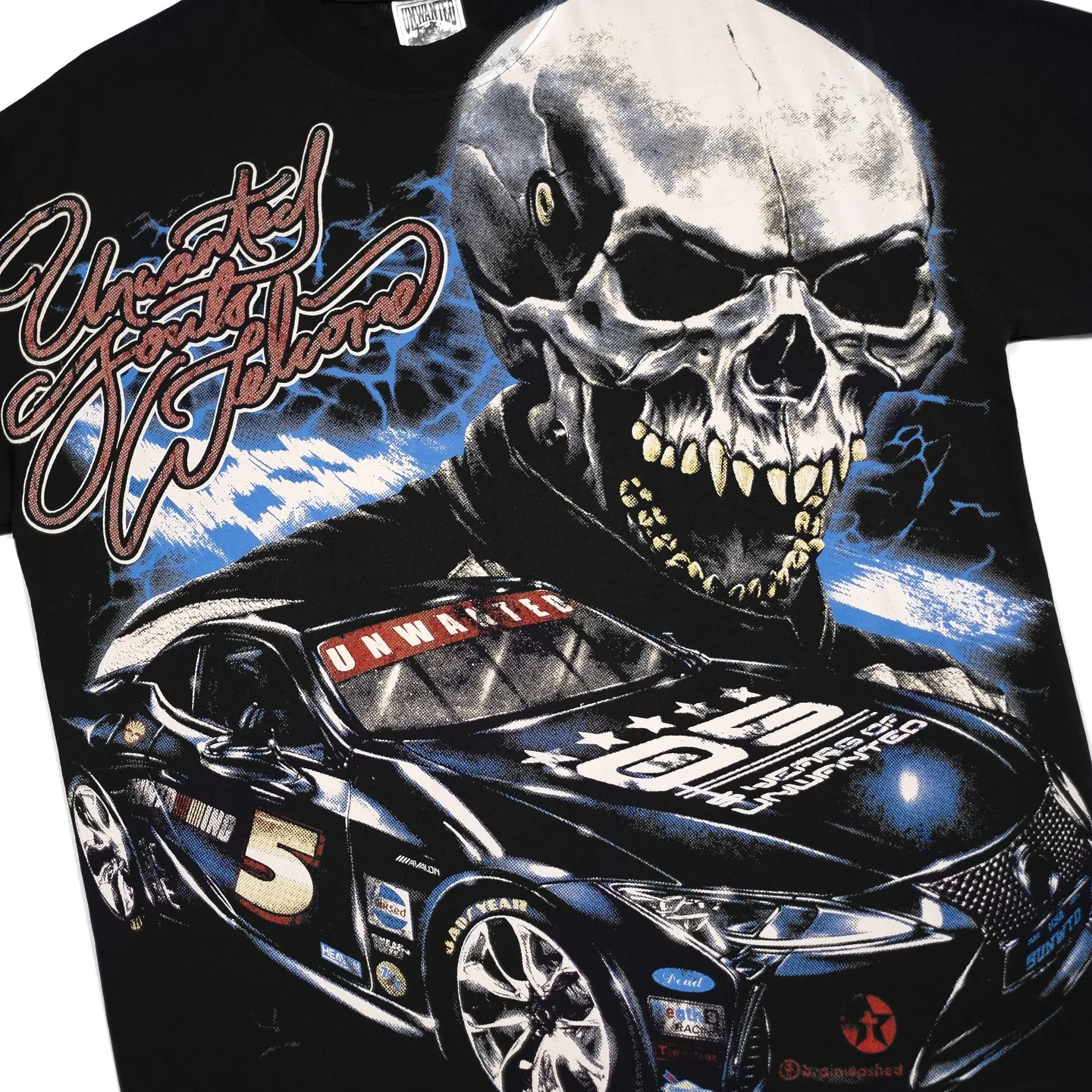 Harajuku skull racing graphic t shirts vintage oversized t shirt gothic pro choice streetwear hot sell y2k top goth men clothing