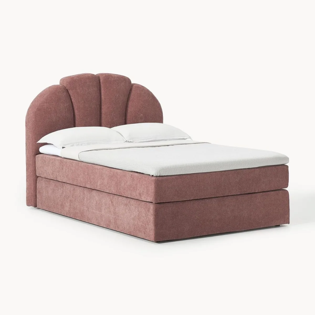 

Modern simple wedding bed master bedroom double bed cream wind ins wind shell