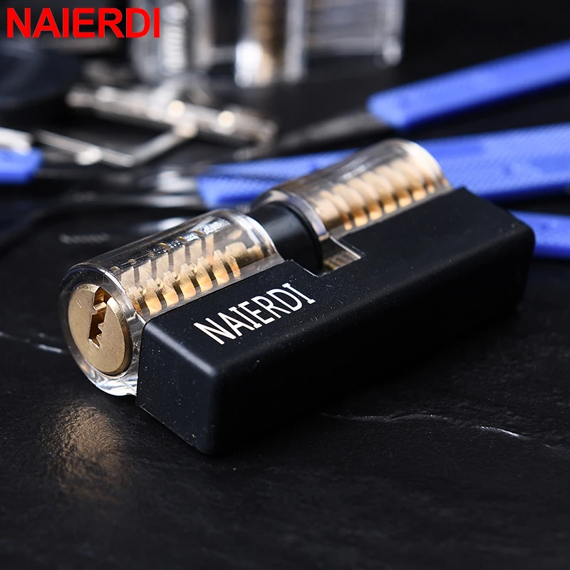 مجموعة قفل ممارسة شفافة من NAIERDI لتدريب الأقفال قفل نحاسي مرئي مع مفاتيح لأدوات فتح مكتب السيارة المنزلية #3