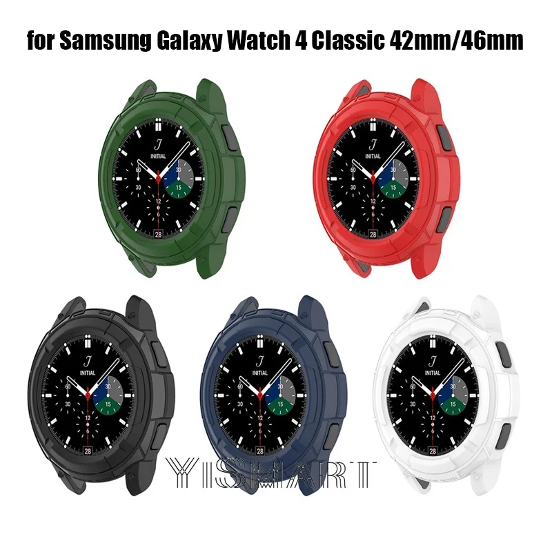 ฝาครอบเกราะสำหรับ Samsung Galaxy WATCH 6เคสป้องกัน TPU 43มม. 47มม. สำหรับ Galaxy Watch 3 4 CLASSIC 42มม. 46มม. 41มม. 45มม.