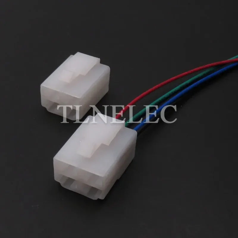 4 Pin Way 6.3 Series PA66 Auto Electric Socket Connector With Wires For Cars Motor
