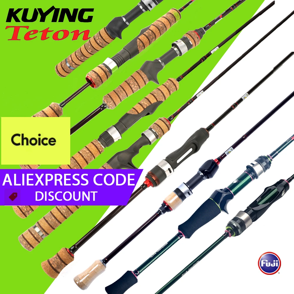 

CHOICE KUYING TETON Stream Trout 1-3lb 2-4lb 3-8lb Fishing Rod Lure Cane Spinning Baitcasting FUJI Carbon UL L SUL Ultralight