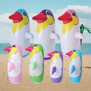 PVC 물놀이 수영장 풍선 펭귄 텀블러 장난감, 만화 펭귄 장난감 선물, 36cm, 45cm, 70cm, 2 개