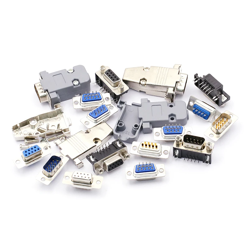 DB9 female male 9-pin serial connector soldered wire RS232/485 serial COM port nine-pin connector plug