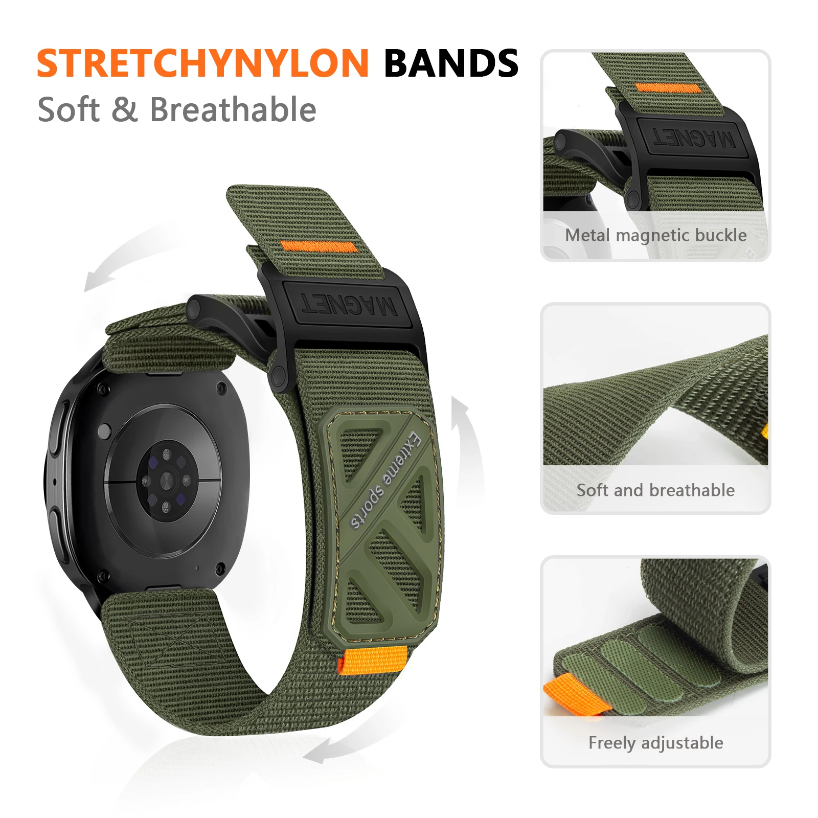 Braided Nylon Watch Band for S - огляд і ціна Samsung Smartwatch Ultra Accessories