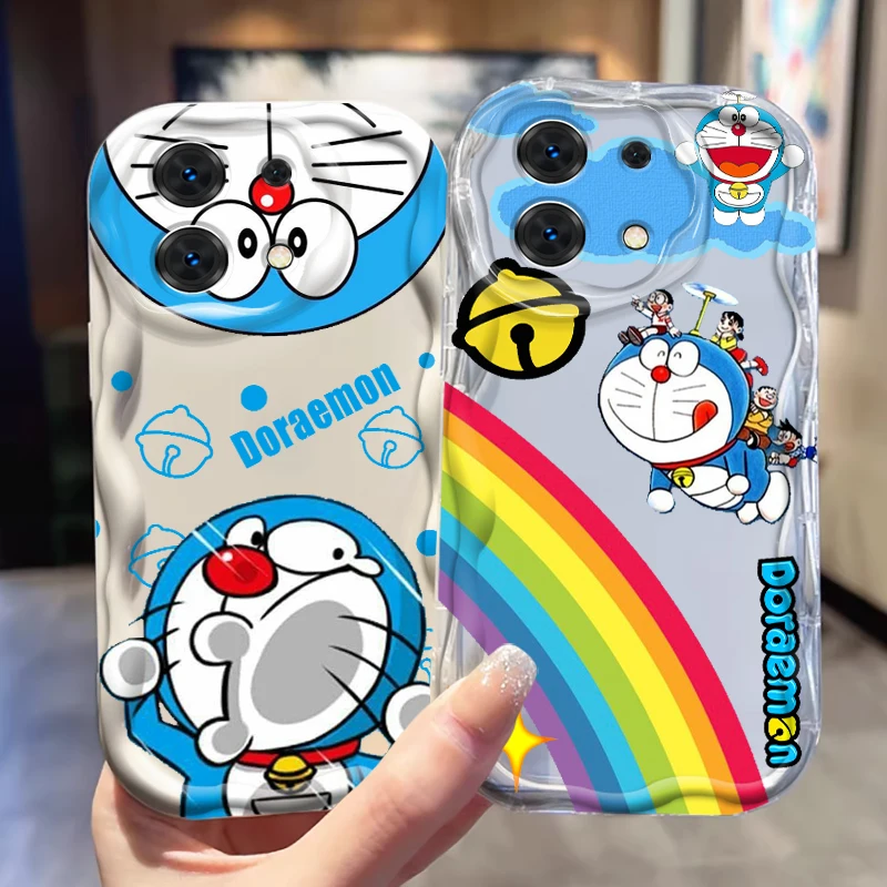 D-Doraemons Cute Cartoon Art For Xiaomi Redmi Note 13 12 12S 11S 11 10 9 8 10A 9C 9T Pro Plus 5G Wave Oil Funda Phone Case