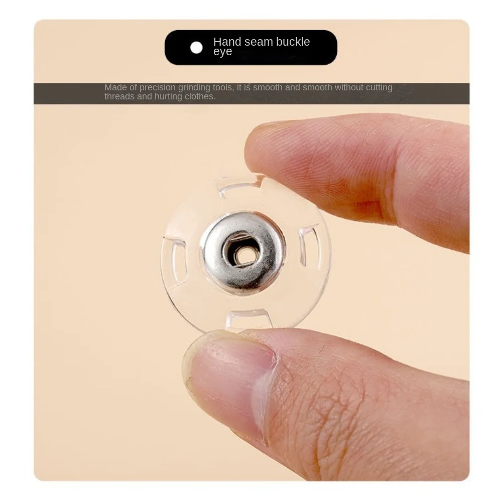 10Pcs Transparent Fastener Sewing Accessories Invisible Acrylic Press Stud Round DIY Snap Button