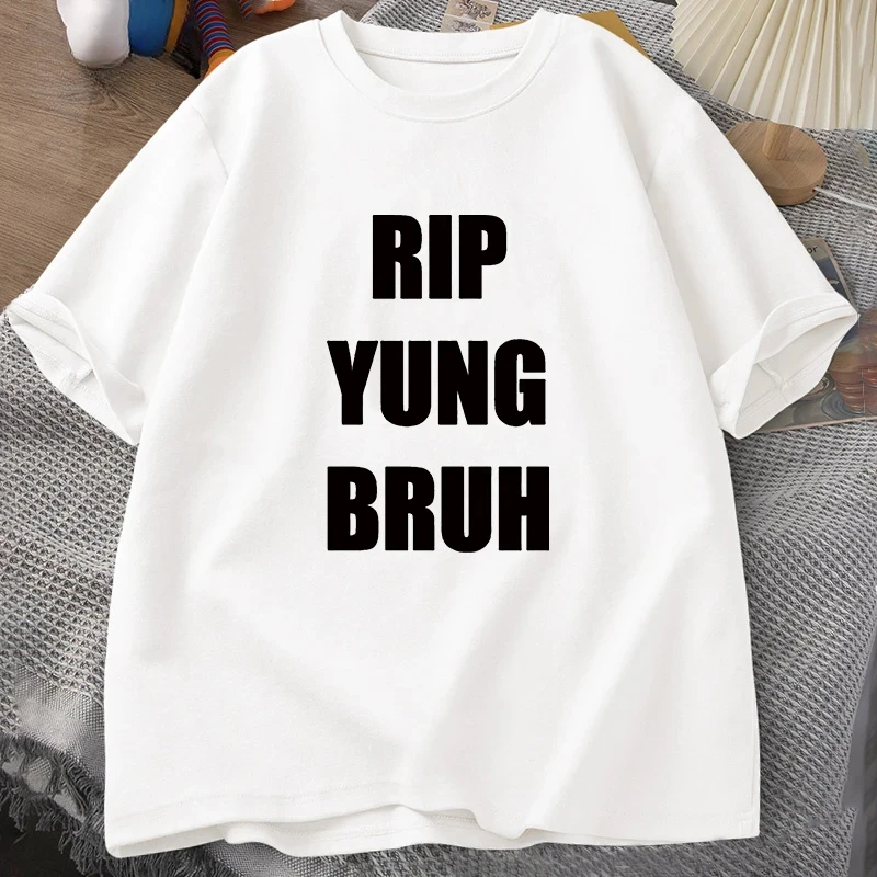 RIP YUNG BRUH T Shirt Lil Tracy Meme Peep T-shirt Funny Summer TShirt Tees Oversized T-Shirts Yung Lean Tees Streetwear Fashion