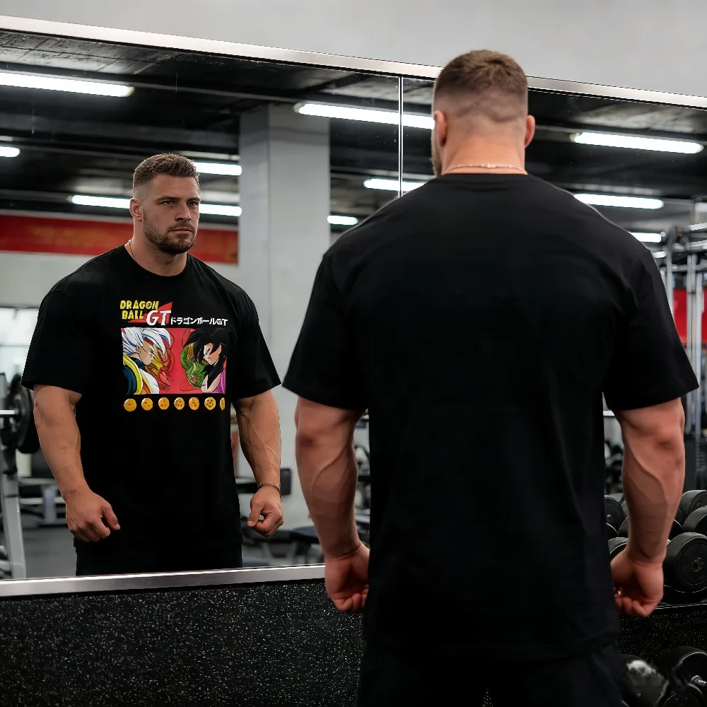 

Футболка Dragon Ball 2026 Summer из 100% хлопка с принтом Сон Гоку, повседневная свободная спортивная футболка для фитнеса, винтажная футболка в стиле Харадзюку, нейтральная футболка, топ.
