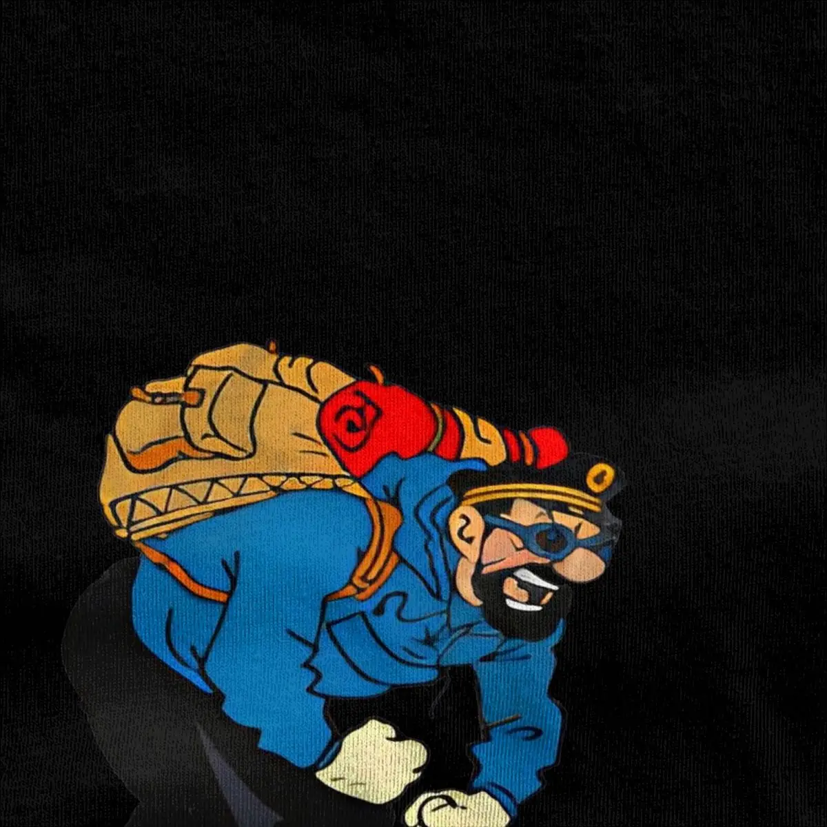 Captain Haddock T-Shirt Men Cartoon Streetwear Cotton T-Shirts Summer O-Neck Fashion Tees Casual Plus Size Clothing