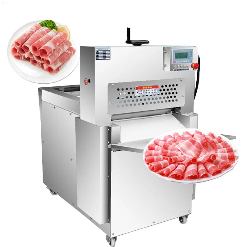 Automatic Meat Slicer Commercial Automatic Frozen Meat Slicer Lamb Roll Slicing Machine