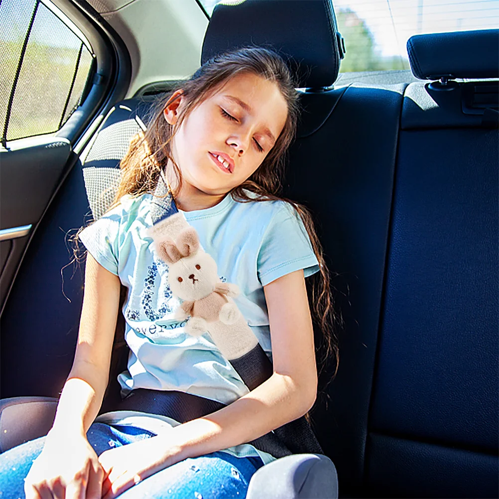 

2Pcs Car Seat Strap Shoulder Protector Soft Comfortable Cover Cute Cartoon Design Relieve Neck Shoulder Pain Car Driving Cushion