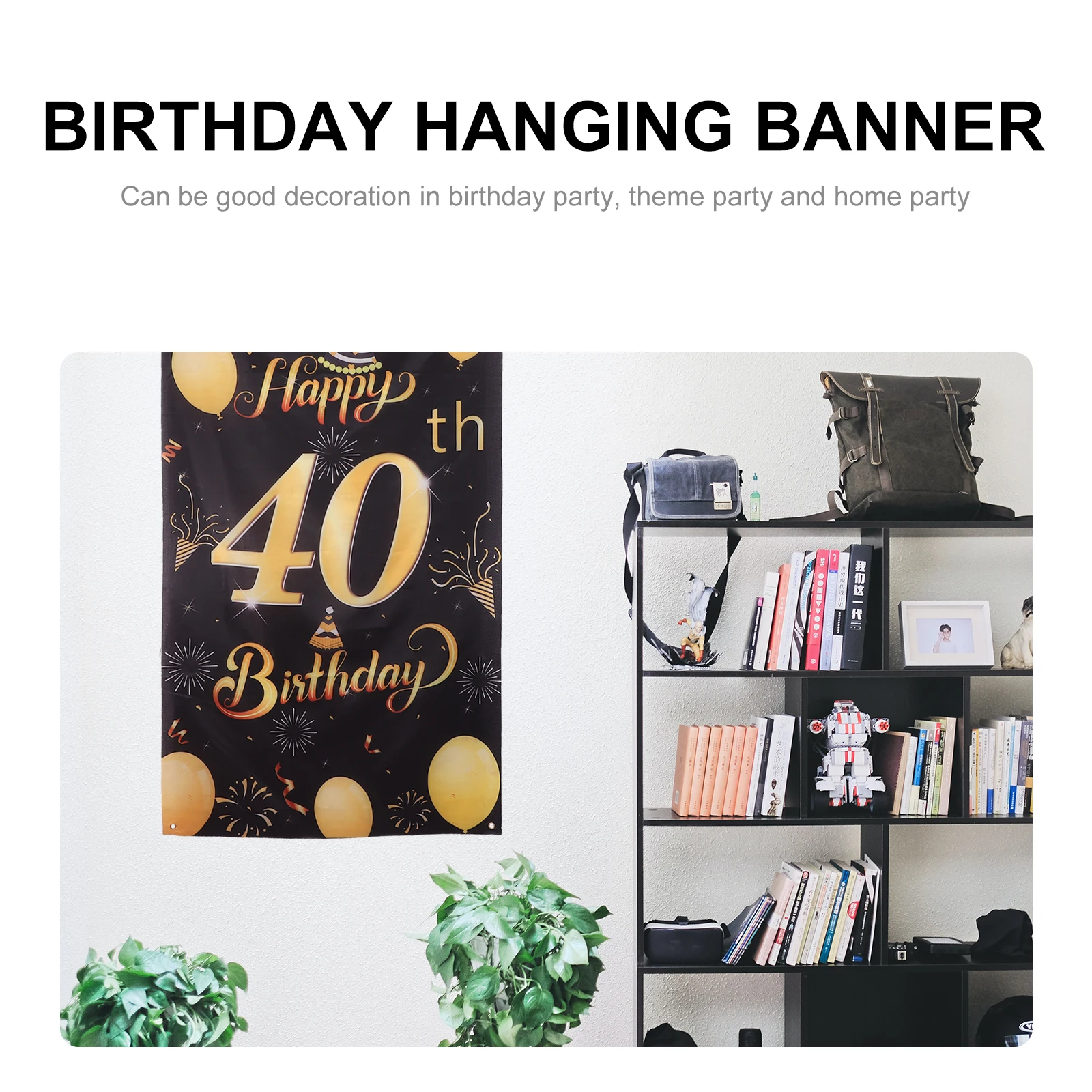 

1Set Birthday Backdrop Polyester Banner Party Photo Background Hanging Decoration Birthday Party Ornament Outdoor Hanging Banner