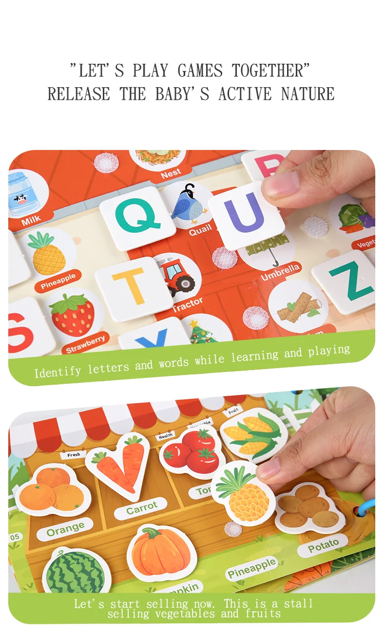Montessori Baby Beschäftigt Buch Mein Erstes Ruhiges Buch Paste Frühes Lernen Bildung Spielzeug Kinder Passende Spiel Spielzeug für Kinder 1 2 3 jahre – Detail 24