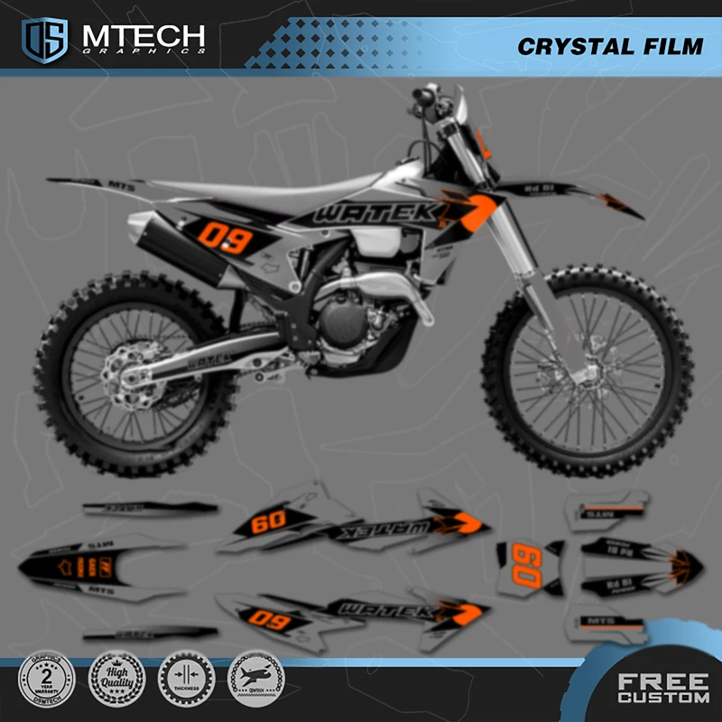 DSMTECH Custom Team Motorcycle Graphics Decals Stickers Kits for KTM EXC EXC-F XCW 2024 2025 2026 SX SXF 2023 2024 2025 004