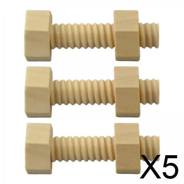 

5xScrew Nut Assembling Toy Montessori Hands-On Skills Puzzle Accs for Home