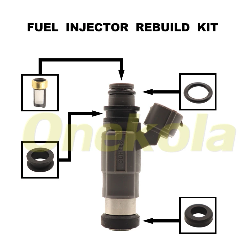 

Fuel Injector Service Repair Kit Filters Orings Seals Grommets for Mitsubishi Mirage 97-02 Engines CDH166 15710-66D00 MD319790